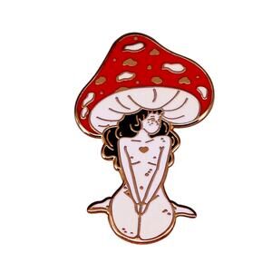 RED Mushroom Girls Enamel Pins 316